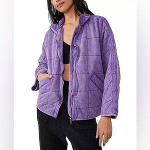 FREE PEOPLE
Quilted Dolman-Sleeve Jacket Moonberry
